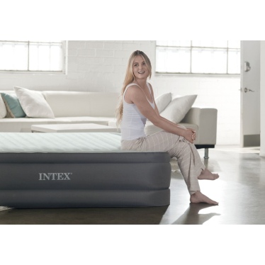 Кровать INTEX надувная Premaire Elevated 152 x 203 x 46 см, встроенный насос 220V, артикул 64906