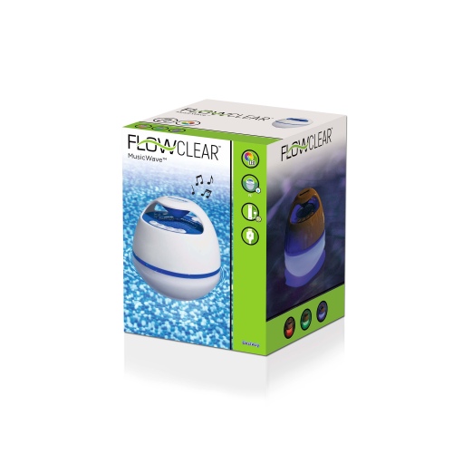 Плавающая Bluetooth-колонка Bestway Flowclear Music Wave со светодиодной подсветкой, артикул 58700