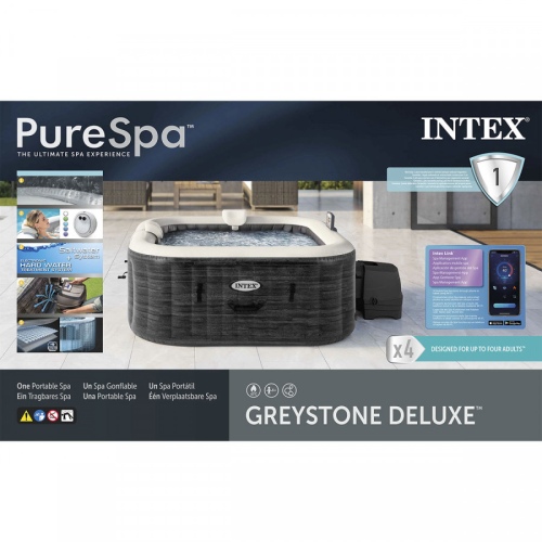 Надувная джакузи INTEX PureSpa Greystone Deluxe - 4 места 211 x 71 см, артикул 28450