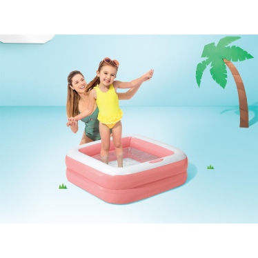  Надувной детский бассейн INTEX Play Box - розовый 86 х 86 х 25 см, артикул 57100