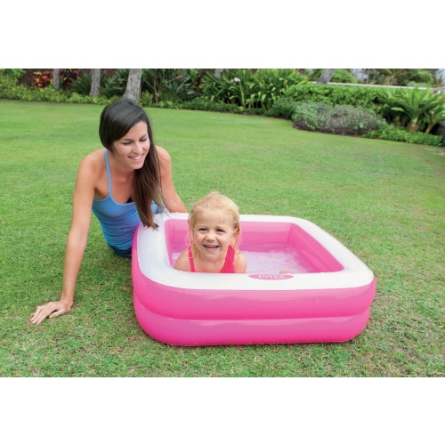  Надувной детский бассейн INTEX Play Box - розовый 86 х 86 х 25 см, артикул 57100
