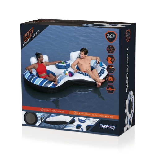 Надувной круг-кресло Bestway "Rapid Rider" на двоих 251 x 132 см, артикул 43113