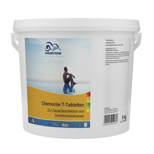 Быстрорастворимые таблетки хлора Chemoform КЕМОХЛОР-Т (20 гр) - 5 кг, артикул 504105