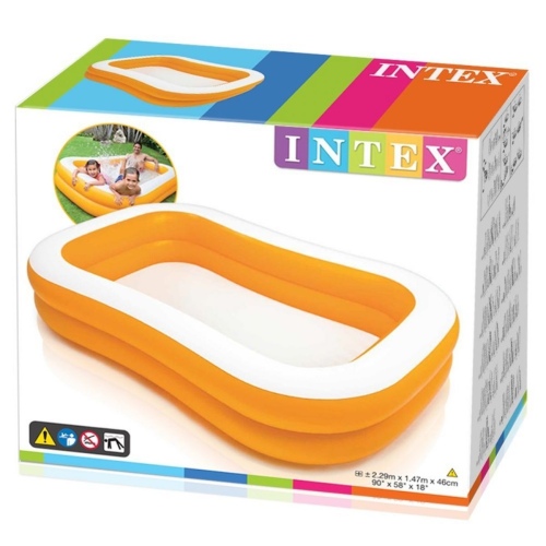 Детский бассейн INTEX "Мандарин" 229 x 147 x 46 см, артикул 57181