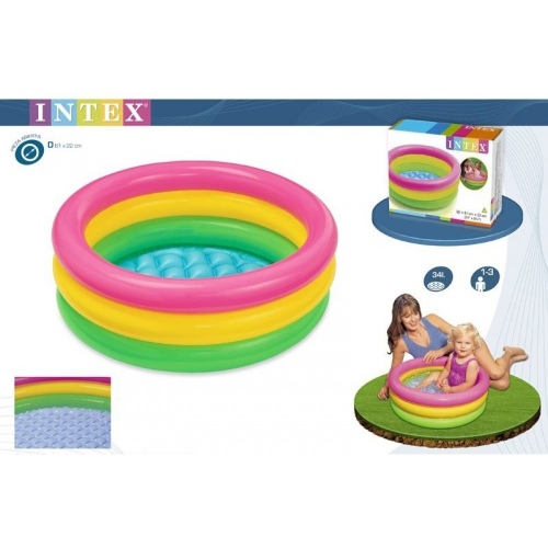 Детский бассейн INTEX "Радуга" 61 x 22 см, артикул 57107