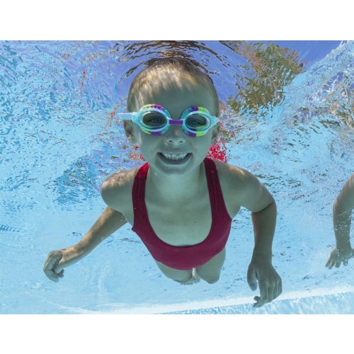 Очки для плавания Bestway Summer Swirl розовые для детей от 3 лет, артикул 21099
