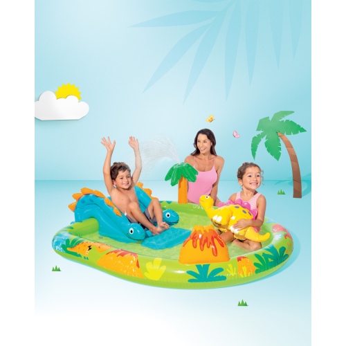 Надувной игровой центр INTEX Little Dino с горкой, артикул 57166