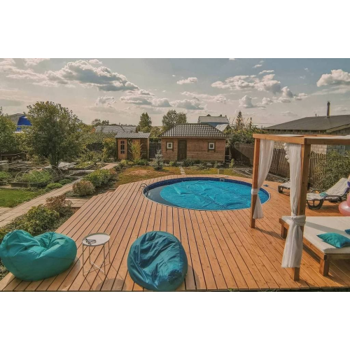 Бассейн Лагуна 3.5 х 1.25 м (врезной скиммер + форсунка) арт. 35013 / 1 - дерево