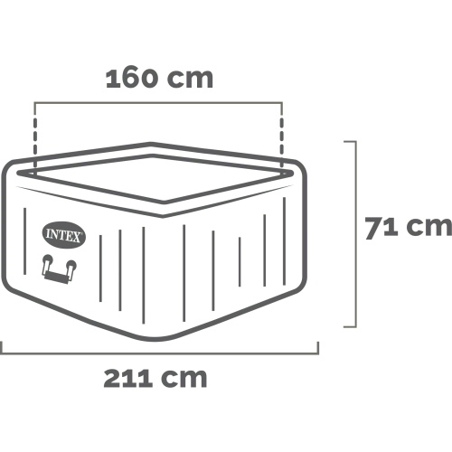 Надувная джакузи INTEX PureSpa Chevron Deluxe - 4 места, артикул 28446