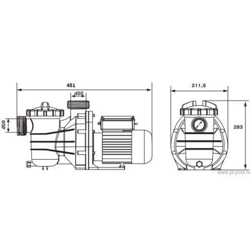 Насос-помпа Emaux Opus SS050, 10 м3/ч, артикул SS050